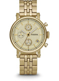 Shop Authentic Fossil Boyfriend Chronograph Gold Dial Gold Steel Strap Watch for Women - ES2197 - Luxxuri