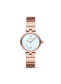 Emporio Armani Arianna White Mother of Pearl Dial Rose Gold Steel Strap Watch For Women - AR11236