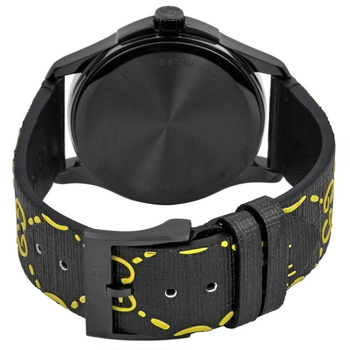  Shop Authentic Gucci G Timeless Ghost Black Dial Black Leather Strap Watch For Men - YA1264019 - Luxxuri