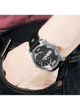  Shop Authentic Diesel Mini Daddy Black Silver Dial Black Leather Strap Watch For Men - DZ7307 - Luxxuri
