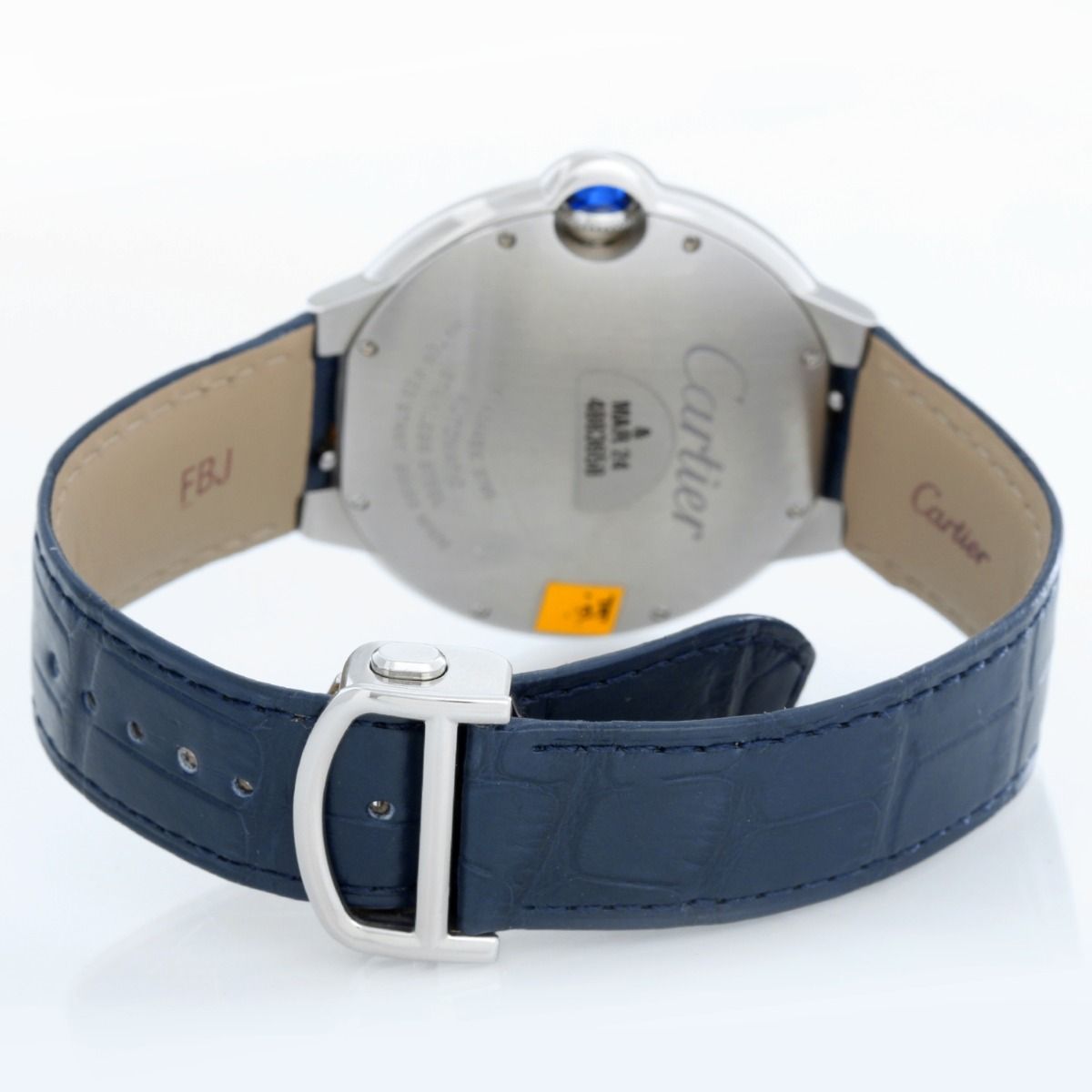  Shop Authentic Cartier Ballon Bleu De Cartier Blue Dial Blue Leather Strap Watch for Men - WSBB0027 - Luxxuri