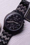  Shop Authentic Fossil Forrester Chronograph Black Dial Black Steel Strap Watch for Men - FS5697 - Luxxuri