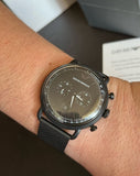  Shop Authentic Emporio Armani Aviator Chronograph Black Dial Black Mesh Bracelet Watch For Men - AR11264 - Luxxuri