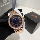  Shop Authentic Michael Kors Kacie Three Hand Black Dial Rose Gold Steel Strap Watch for Women - MK6930 - Luxxuri