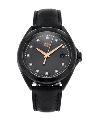  Shop Authentic Tag Heuer Formula 1 Quartz Diamonds Black Dial Black Leather Strap Watch for Women - WBJ1317.FC8230 - Luxxuri