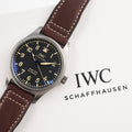  Shop Authentic IWC Pilot's Watch Mark XVIII 40mm Black Dial Brown Leather Strap Watch for Men - IW327006 - Luxxuri