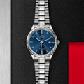 Tudor Style Automatic Blue Dial Silver Steel Strap Watch for Men - M12710-0013