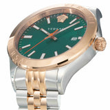  Shop Authentic Versace Hellenyium Quartz Green Dial Two Tone Steel Strap Watch for Men - VEVK01324 - Luxxuri