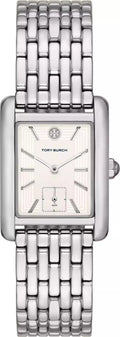 Tory Burch Eleanor White Dial Silver Steel Strap Watch for Women - TBW1069