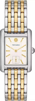 Tory Burch Eleanor White Dial Two Tone Steel Strap Watch for Women - TBW1070