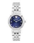  Shop Authentic Versace Daphnis Analog Blue Dial Silver Steel Strap Watch for Women - VEOCA0124 - Luxxuri