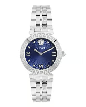 Shop Authentic Versace Daphnis Analog Blue Dial Silver Steel Strap Watch for Women - VEOCA0124 - Luxxuri
