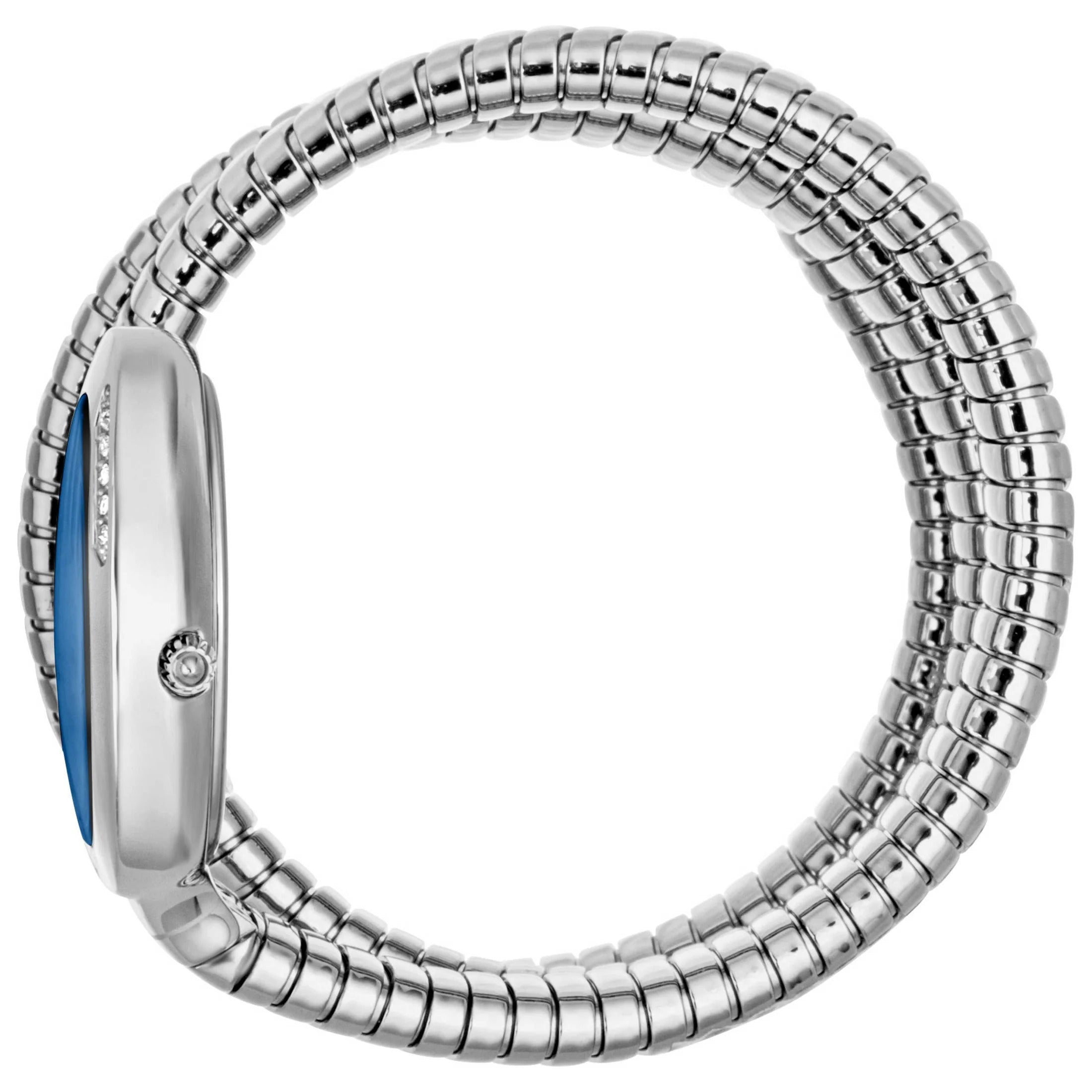 Just Cavalli Glam Evo 5 Blue Dial Silver Steel Strap Watch for Women - JC1L228M0025