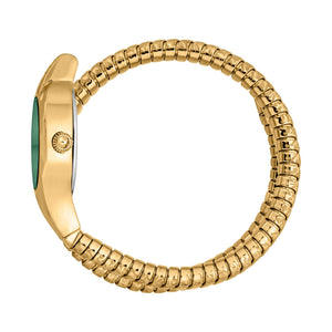 Just Cavalli Amalfi Green Dial Gold Steel Strap Watch for Women - JC1L270M0035