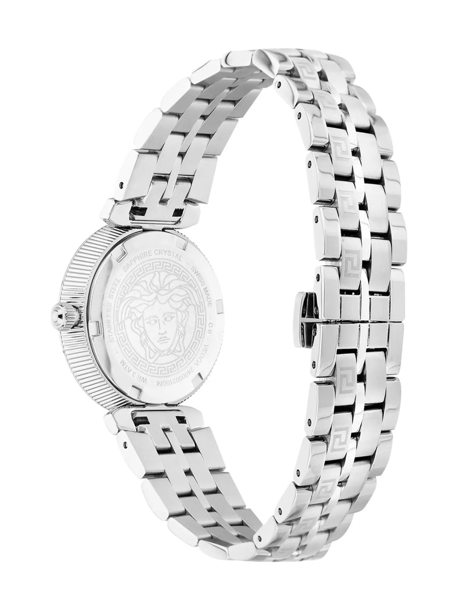  Shop Authentic Versace Daphnis Analog Blue Dial Silver Steel Strap Watch for Women - VEOCA0124 - Luxxuri