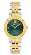  Shop Authentic Versace Daphnis Quartz Green Dial Two Tone Steel Strap Watch for Women - VEOCA0424 - Luxxuri