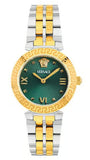  Shop Authentic Versace Daphnis Quartz Green Dial Two Tone Steel Strap Watch for Women - VEOCA0424 - Luxxuri