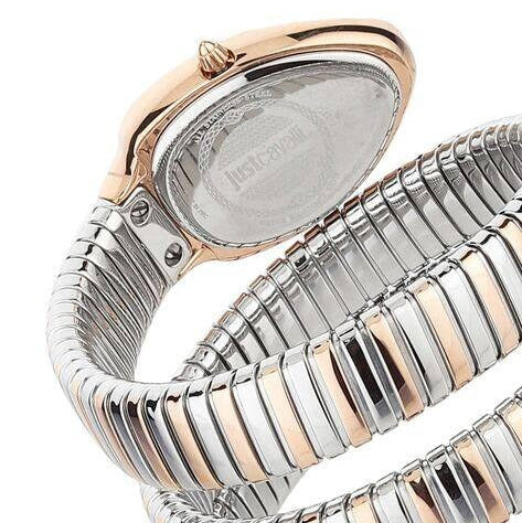 Just Cavalli Glam Evo 4 White Dial Two Tone Steel Strap Watch for Women - JC1L209M0075