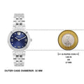  Shop Authentic Versace Daphnis Analog Blue Dial Silver Steel Strap Watch for Women - VEOCA0124 - Luxxuri