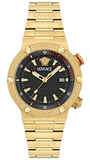  Shop Authentic Versace Greca Logo Quartz Black Dial Gold Steel Strap Watch for Men - VE8G00624 - Luxxuri