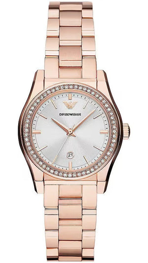  Shop Authentic Emporio Armani Federica Analog Mother of Pearl Dial Rose Gold Steel Strap Watch for Women - AR11558 - Luxxuri