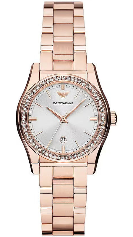  Shop Authentic Emporio Armani Federica Analog Mother of Pearl Dial Rose Gold Steel Strap Watch for Women - AR11558 - Luxxuri