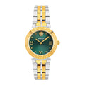  Shop Authentic Versace Daphnis Quartz Green Dial Two Tone Steel Strap Watch for Women - VEOCA0424 - Luxxuri