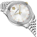  Shop Authentic Versace Hellenyium Quartz White Dial Silver Steel Strap Watch for Women - VEHU00320 - Luxxuri
