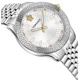  Shop Authentic Versace Hellenyium Quartz White Dial Silver Steel Strap Watch for Women - VEHU00320 - Luxxuri
