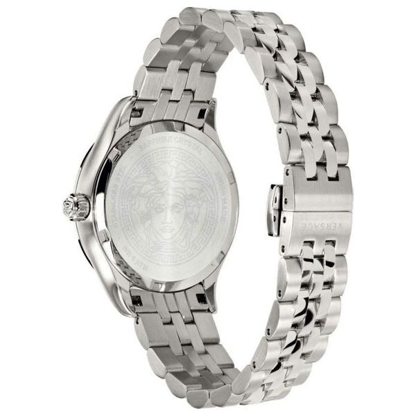  Shop Authentic Versace Hellenyium Quartz White Dial Silver Steel Strap Watch for Women - VEHU00320 - Luxxuri