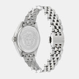  Shop Authentic Versace V-Code Analog Blue Dial Silver Steel Strap Watch for Women - VE8I00324 - Luxxuri