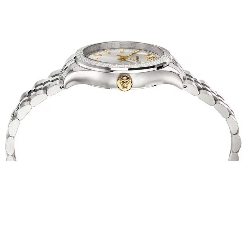 Versace Hellenyium Quartz White Dial Silver Steel Strap Watch for Women - VEHU00320