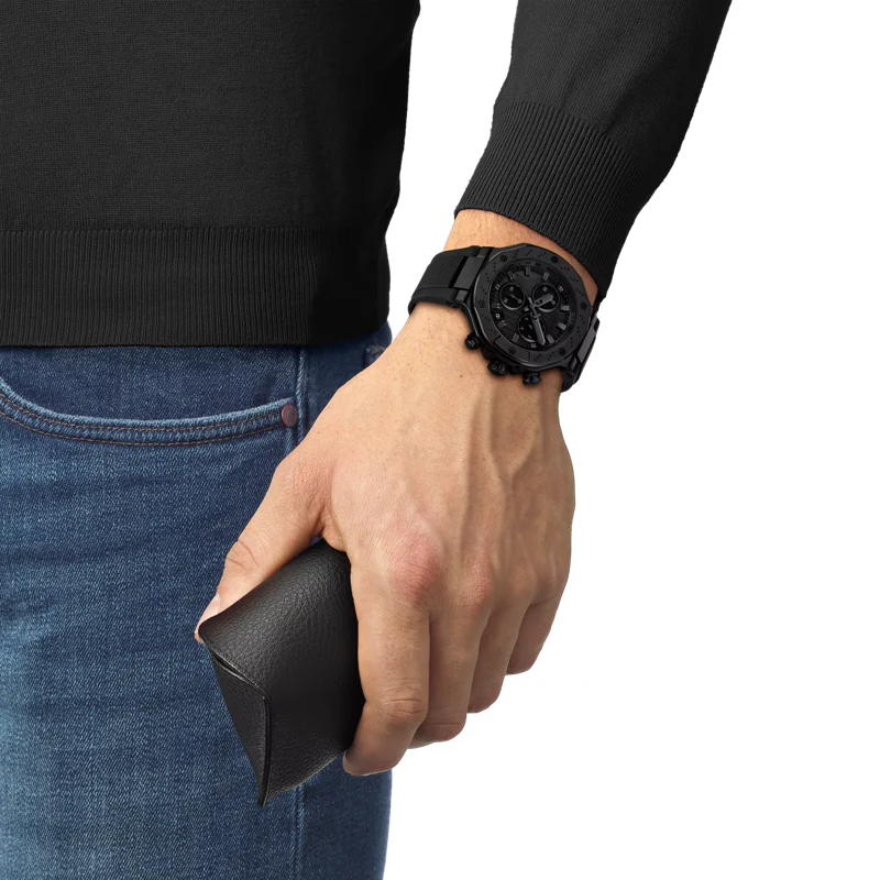 Tissot T-Race Chronograph Black Dial Black Rubber Strap Watch for Men - T141.417.37.061.00