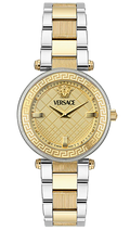 Shop Authentic Versace Reve Analog Gold Dial Two Tone Steel Strap Watch for Women - VE8B00324 - Luxxuri