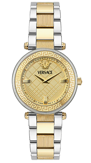  Shop Authentic Versace Reve Analog Gold Dial Two Tone Steel Strap Watch for Women - VE8B00324 - Luxxuri
