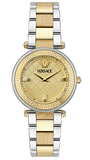 Shop Authentic Versace Reve Analog Gold Dial Two Tone Steel Strap Watch for Women - VE8B00324 - Luxxuri