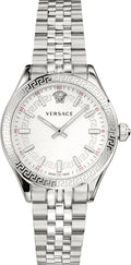  Shop Authentic Versace Hellenyium Quartz White Dial Silver Steel Strap Watch for Women - VEHU00320 - Luxxuri