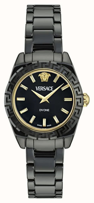  Shop Authentic Versace DV One Mini Black Dial Black Steel Strap Watch for Women - VE9F00124 - Luxxuri