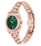  Shop Authentic Emporio Armani Federica Analog Green Dial Rose Gold Steel Strap Watch for Women - AR11639 - Luxxuri
