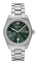  Shop Authentic Emporio Armani Frederico Analog Green Dial Silver Steel Strap Watch for Men - AR11621 - Luxxuri