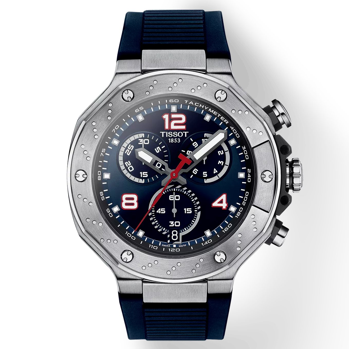 Tissot T Race Moto GP Limited Edition Chronograph Blue Dial Blue Rubber Strap Watch for Men - T141.417.17.047.00