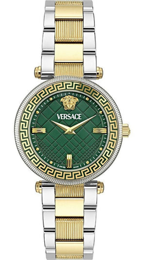  Shop Authentic Versace Reve Analog Green Dial Two Tone Steel Strap Watch for Women - VE8B00524 - Luxxuri