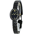 Tory Burch Oval Black Dial Black Steel Strap Watch for Women - TBW6035