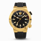  Shop Authentic Versace Greca Logo Diver Quartz Black Dial Black Rubber Strap Watch for Men - VE8G00324 - Luxxuri