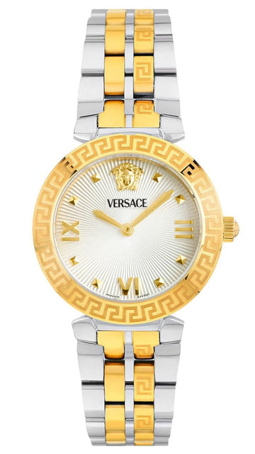  Shop Authentic Versace Daphnis White Dial Two Tone Steel Strap Watch for Women - VEOCA0324 - Luxxuri