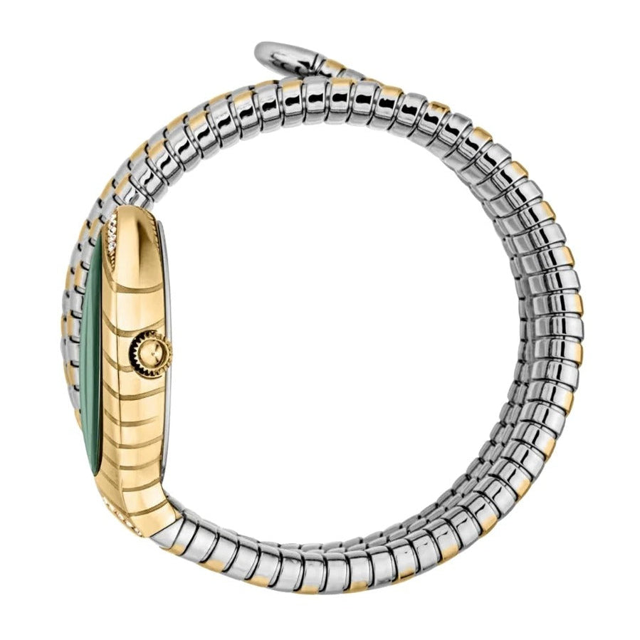 Just Cavalli Classico Lungo Green Dial Two Tone Steel Strap Watch for Women - JC1L248M0065