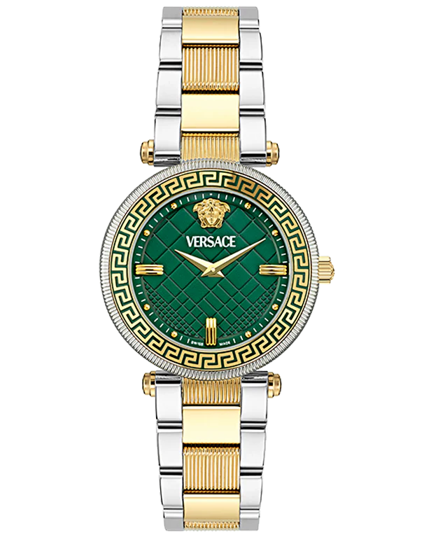  Shop Authentic Versace Reve Analog Green Dial Two Tone Steel Strap Watch for Women - VE8B00524 - Luxxuri