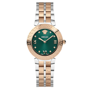  Shop Authentic Versace Daphnis Analog Green Dial Two Tone Steel Strap Watch for Women - VEOCA0224 - Luxxuri