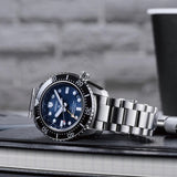  Shop Authentic Seiko Prospex Diver Scuba Automatic Blue Dial Silver Steel Strap Watch for Men - SBEJ021 - Luxxuri