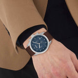  Shop Authentic Hugo Boss Trace Chronograph Blue Dial Brown Leather Strap Watch for Men - 1514002 - Luxxuri